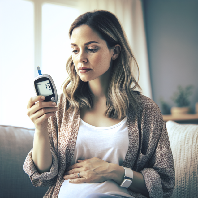 Pregnant woman and doctor discussing gestational diabetes