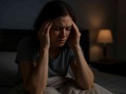 Why Is My Chronic Illness Worse at Night? Understanding Evening Flare-Ups Woman with chronic illness holding head in pain during nighttime flare