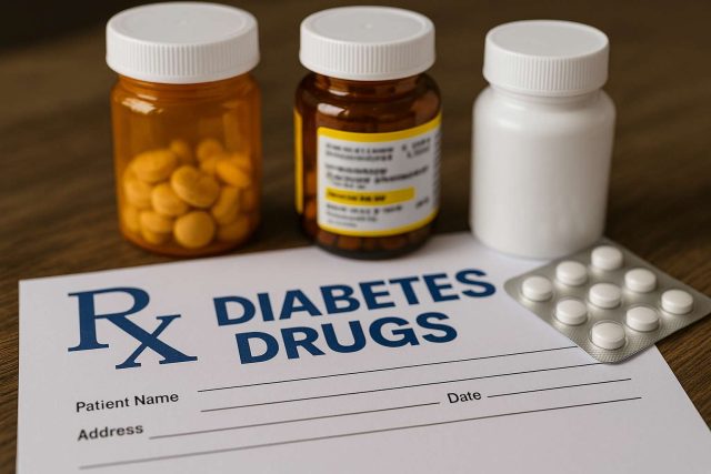 Doctor researching diabetes drug approvals for 2025 on tablet
