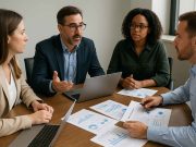 Healthcare Email Marketing: Why It Will Still Be Valuable for Your Brands Pharma marketing team reviewing healthcare email marketing strategy