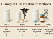 The History of HIV Treatment Methods Timeline showing the evolution of HIV treatment methods including early drugs and modern therapies.