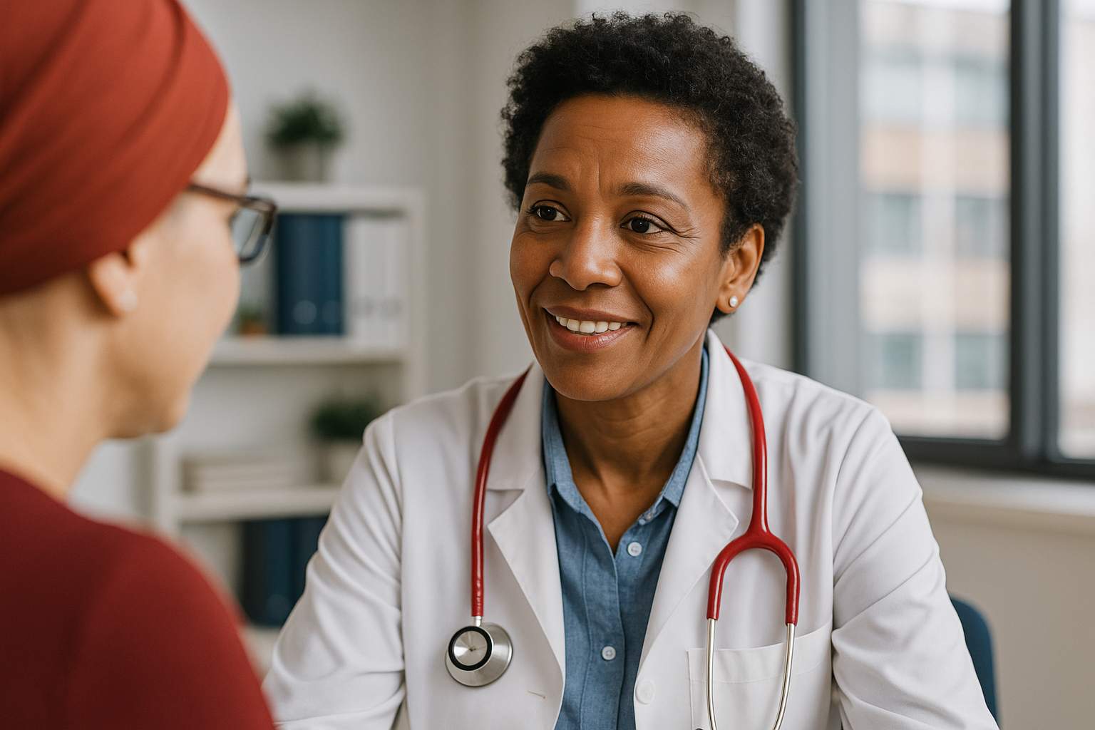hiv-healthcare-2025.jpg HIV health provider talking to patient about treatment in 2025