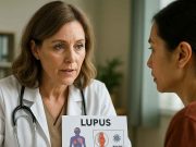 What Is Lupas and Are There Ways to Prevent It? Doctor showing a patient educational materials about Lupas and immune system health