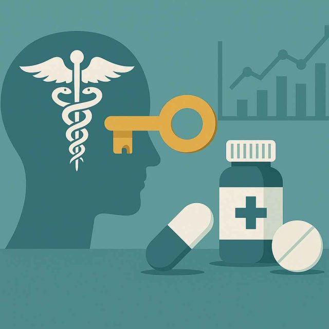 Analyst presenting digital data for pharmaceutical market access strategy