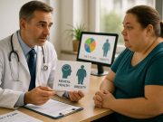 How Are Mental Health and Obesity Linked? Doctor consulting a patient about how mental health and obesity affect diabetes management