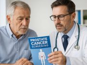 What are the Steps for Prostate Cancer Screening? Doctor and patient discussing prostate cancer screening steps during office visit.