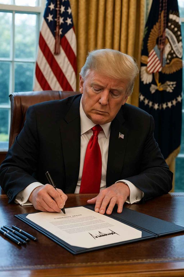 President Trump signing executive order on drug pricing in the White House