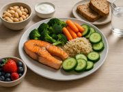 What Can I Eat On A Crohn’s Disease Diet? Digestive-friendly Crohn's disease diet meal with vegetables and lean protein.