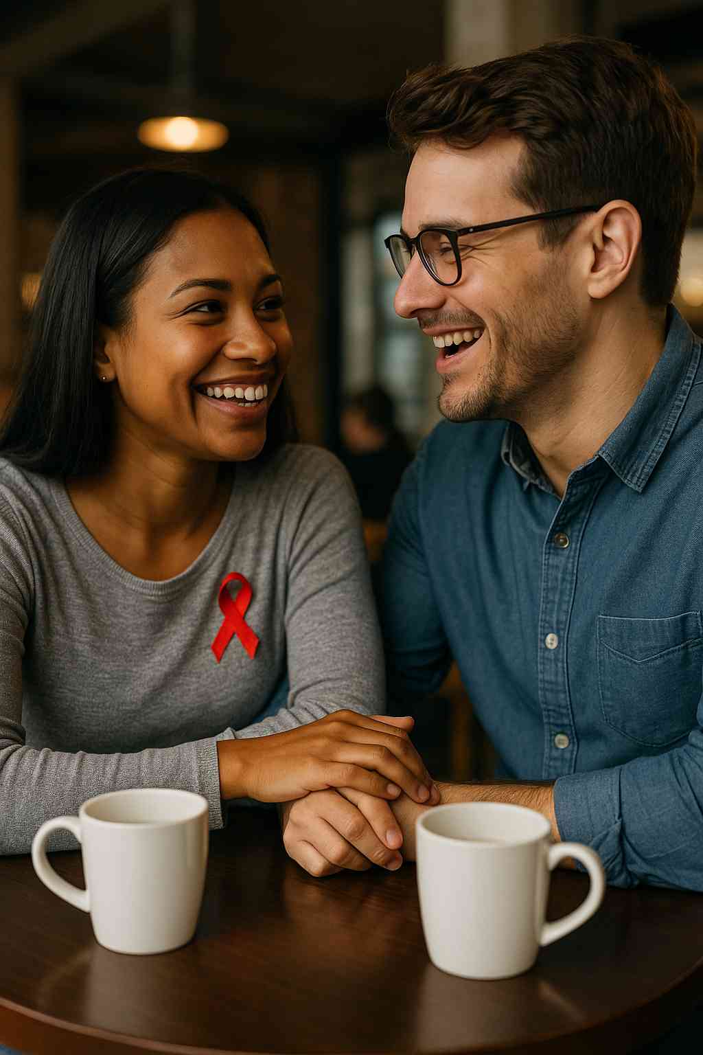 date-with-hiv-2025-relationship-guide.jpg Couple on a date discussing HIV status openly and confidently in 2025