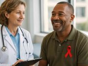 Living Well with HIV in 2025: What You Need to Know HIV-positive individual talking to doctor about living well in 2025