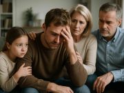 Resources for Families Living with Depression Family comforting a loved one living with depression