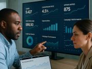 Lead Gen in Pharma: Proven Strategies That Actually Convert Pharma marketing team analyzing lead gen results on digital screens.