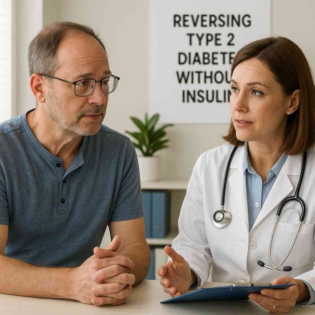 Doctor and patient discussing non-insulin treatment for type 2 diabetes
