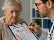 Alzheimer’s Disease Symptoms To Look For In Diabetes Patients Physician performing cognitive test on a diabetes patient