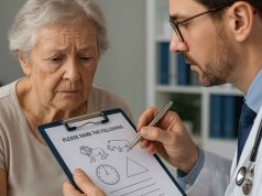 Alzheimer’s Disease Symptoms To Look For In Diabetes Patients Physician performing cognitive test on a diabetes patient