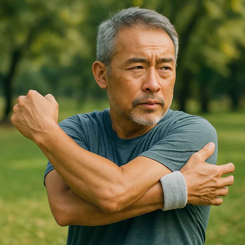 Chronic Inflammation Tips for Patients Person managing chronic inflammation symptoms with outdoor exercise