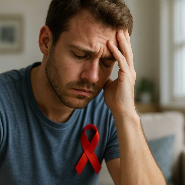 Patient and healthcare provider discussing HIV anxiety in clinic