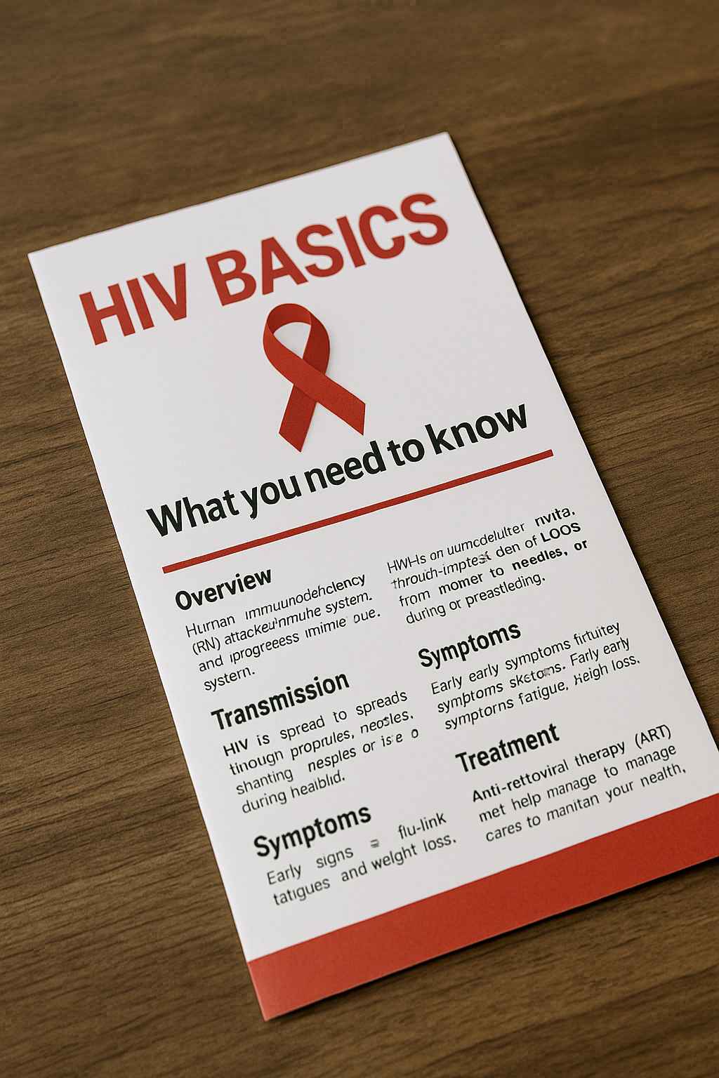 Doctor explaining HIV basics to patient in clinic Doctor and patient talking about HIV basics and care plan.