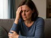 What is Difficult About Living With Fibromyalgia? Woman with fibromyalgia experiencing chronic pain at home