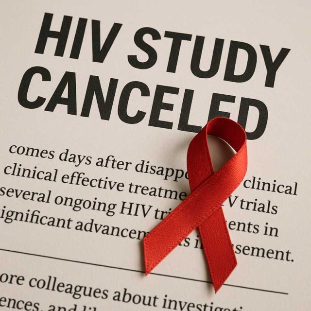 Researcher analyzing HIV study results on a digital interface.