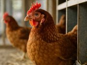 Common Diabetes Drug Metformin Increases Egg Output in Chickens Chickens in a study pen with researchers evaluating egg production.