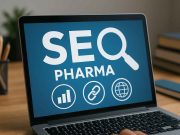 The Importance of SEO Campaigns in Pharma Digital marketer analyzing SEO performance for pharma brand on laptop