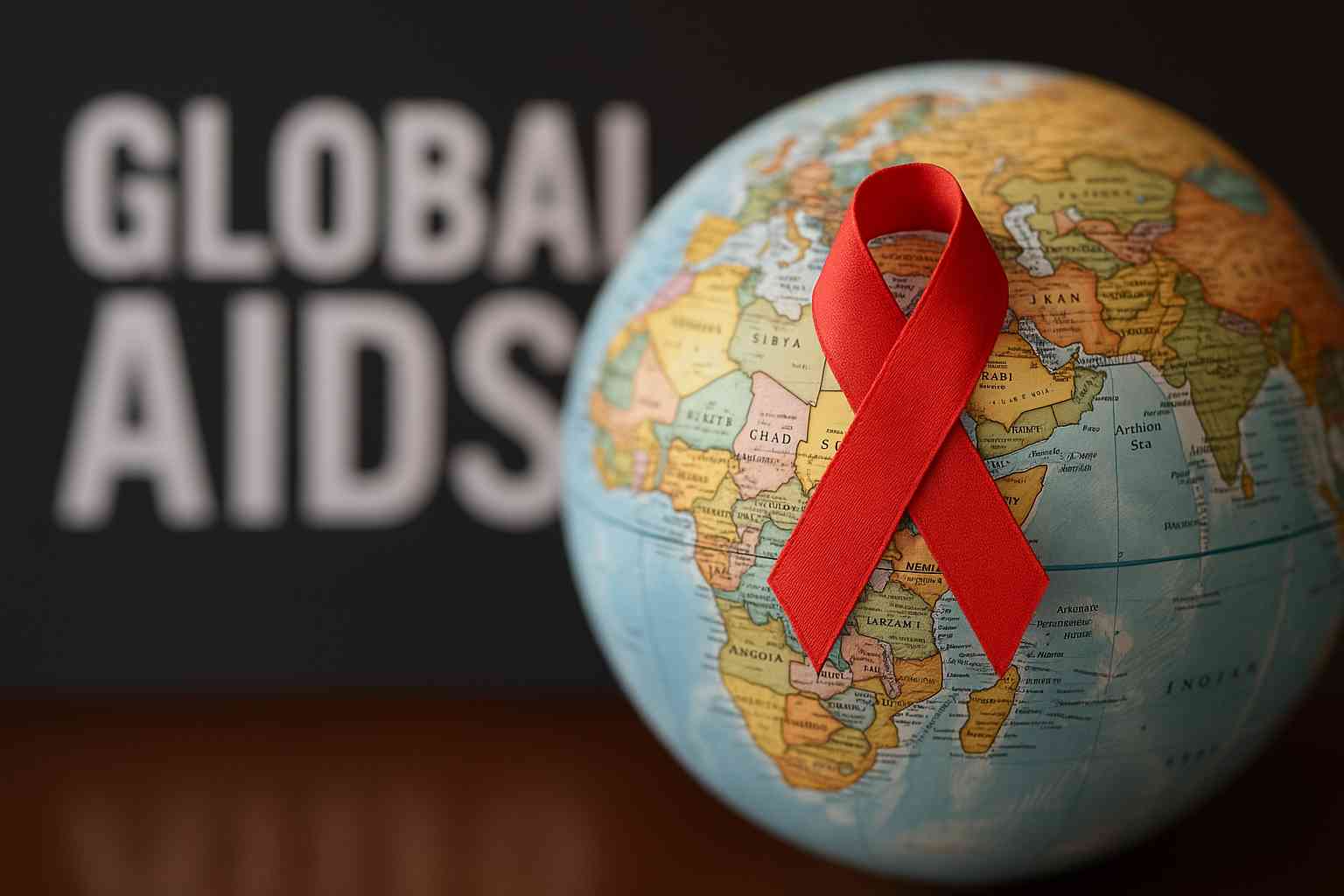 Healthcare workers fighting the global AIDS crisis Doctors and researchers discussing global AIDS strategy at a desk.