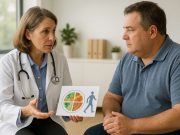 Clinician Basics: Lifestyle Changes for Diabetes Patients Clinician discussing lifestyle changes with diabetes patient