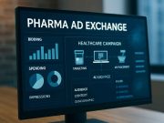 What is a Pharma Ad Exchange? Digital interface displaying pharma ad exchange bidding and healthcare campaign targeting.